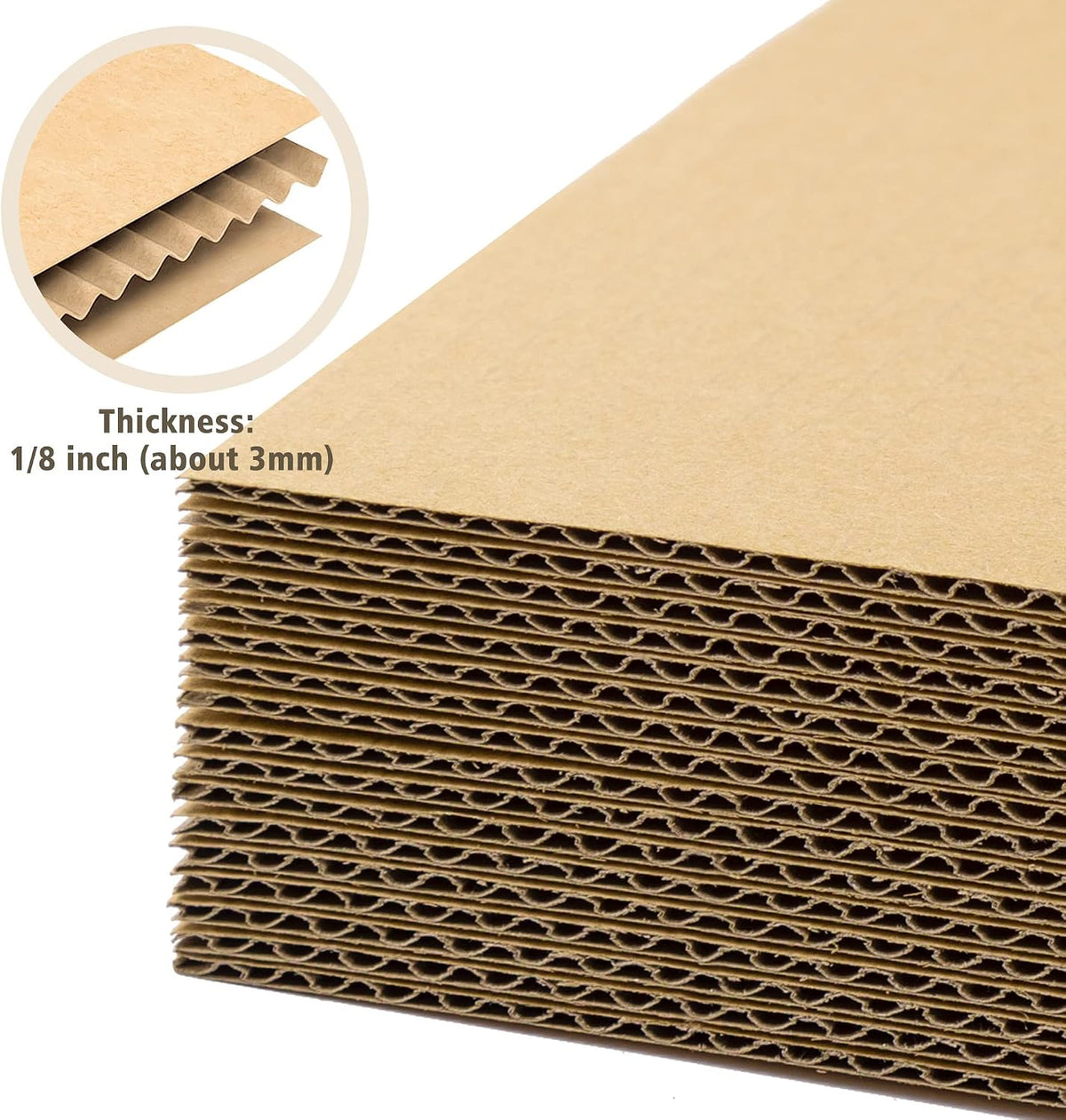 50 Pack 12x16 Corrugated Cardboard Sheet 1/8" Thick Insert
