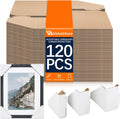120 Pack Adjustable Cardboard Corner Protectors, Fits 1", 1.5" & 2.1" Picture Frames, Corner Protectors for Shipping