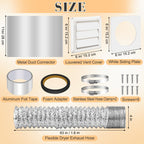 Coldairsoap 4 Inch Dryer Vent Kit Through Wall