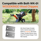 2 PCS Wood Chipper Blades Compatible with WK-01, Replaceable Double-Sided Cutting Tool Kit (BD-01)