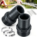 2PCS 1-1/2" PVC Barbed Hose Fittings with NPT Adapter