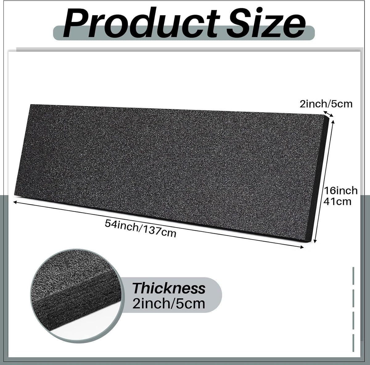 54 X 16 X 2 Inch Polyethylene Foam Sheet for Gun Case