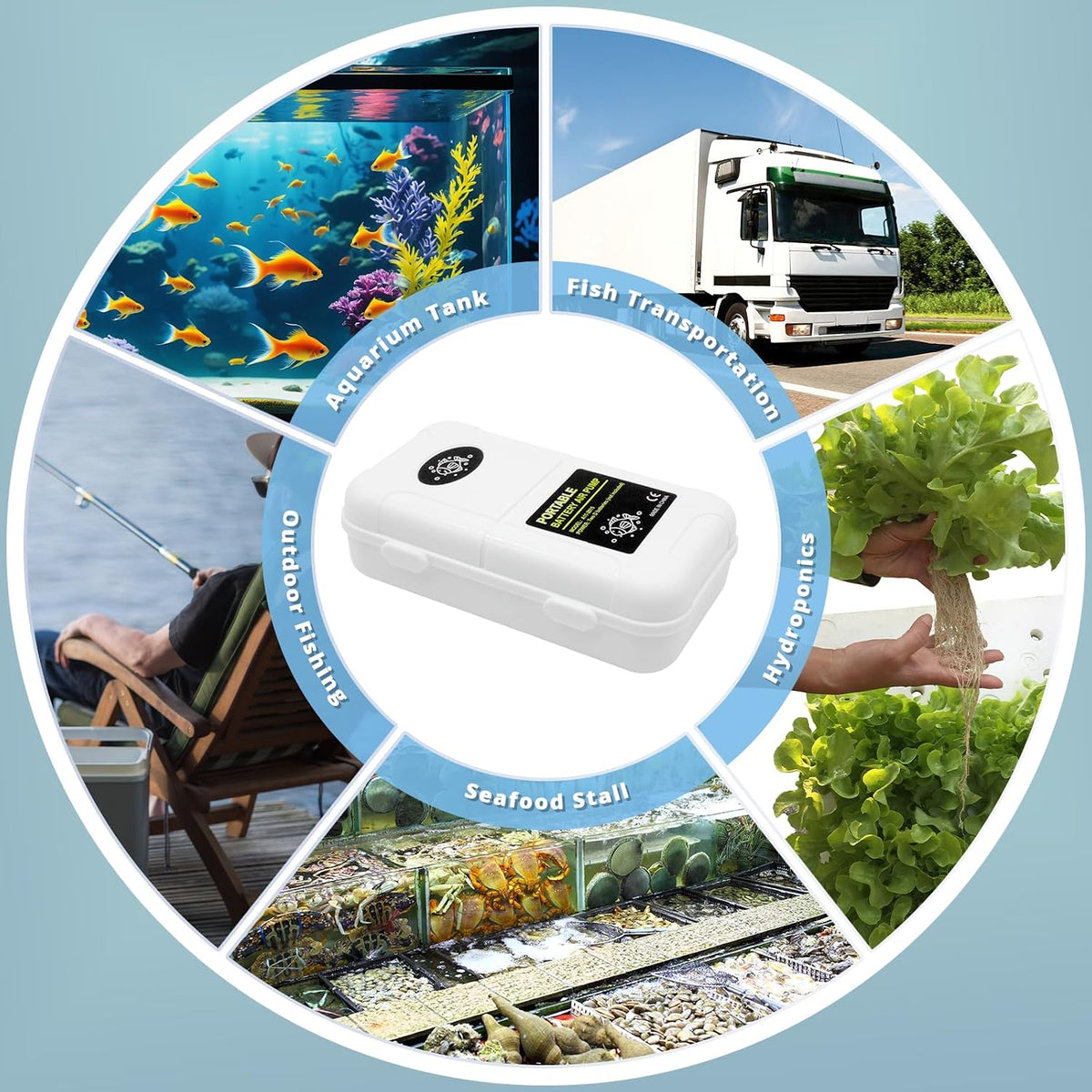 Mini Aquarium Battery Air Pump for Fish Tanks