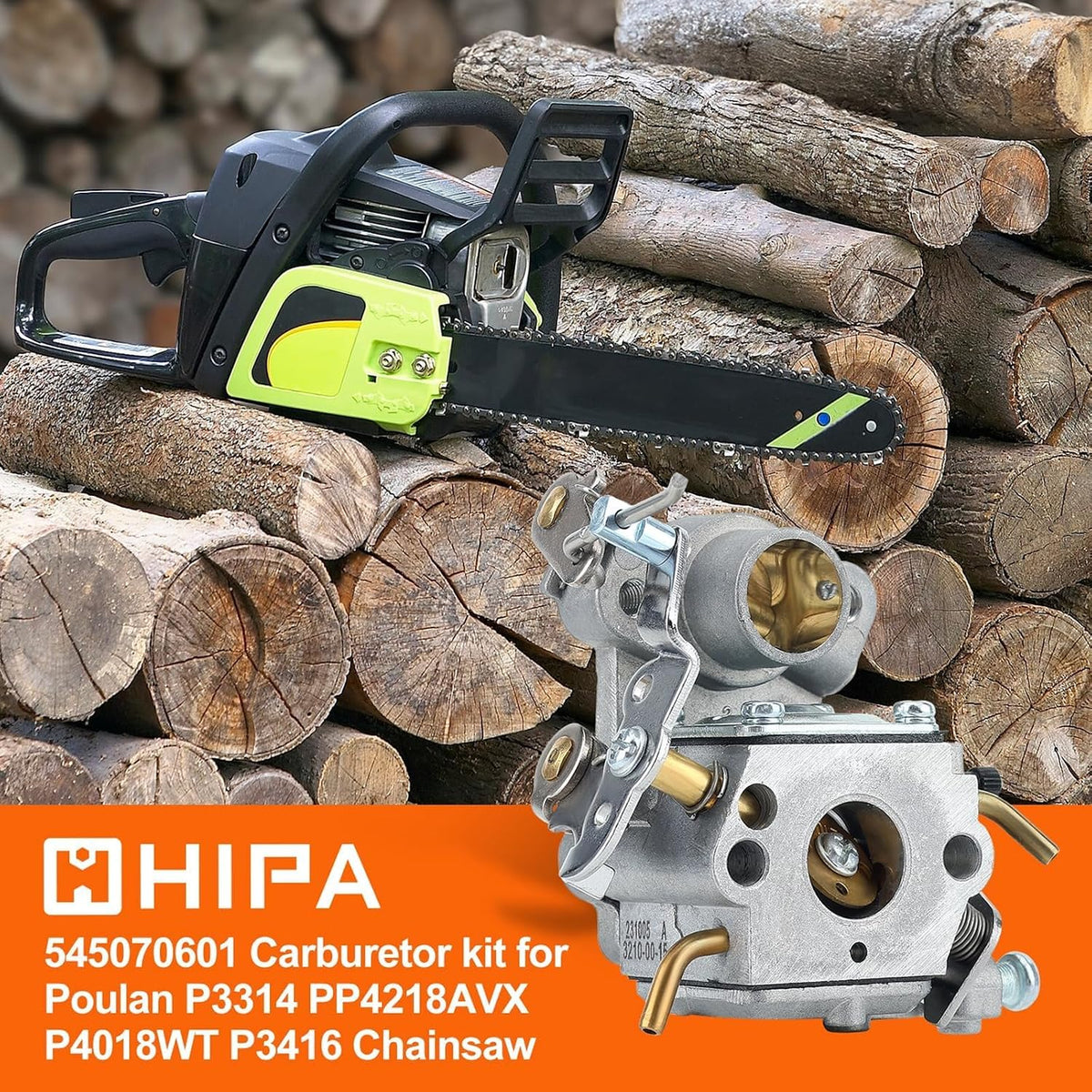 Hipa RUIXING 545070601 Carburetor for Poulan Pro PP4218 PP3816 Gas Chainsaw