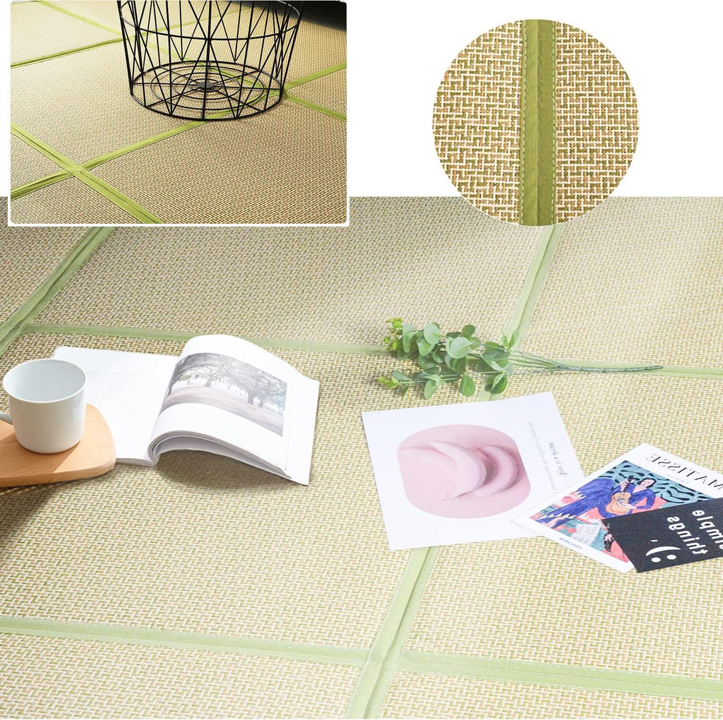 71'' x 71'' Japanese Tatami Mat Igusa Tatami Mattress 0.47'' Thick | Japanese Floor Mattress Rattan Non-Slip