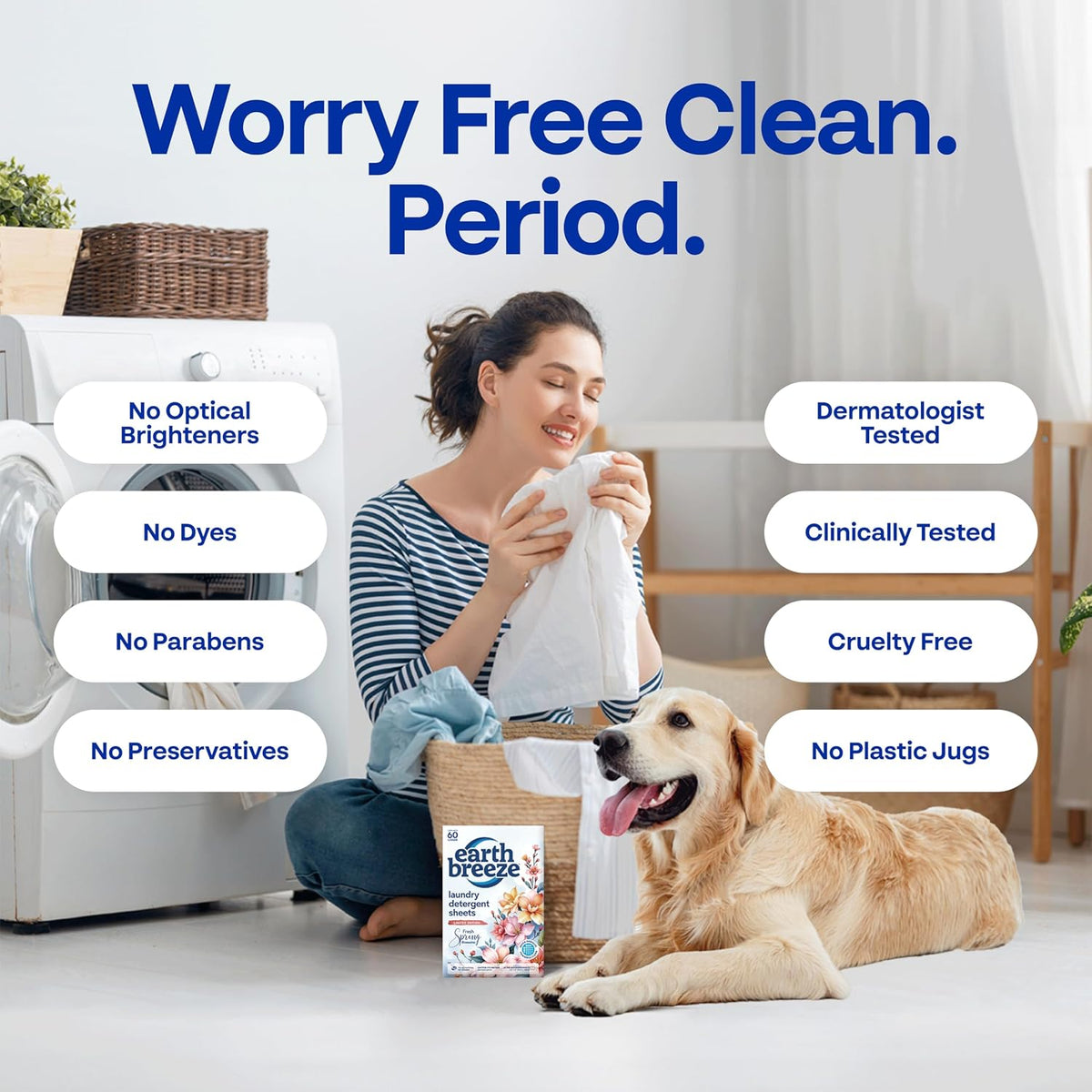 Laundry Detergent Sheets Fresh Spring Blossoms 60 Loads