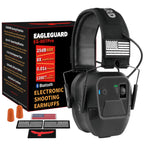 Shooting Ear Protection Earmuffs, Bluetooth, Black