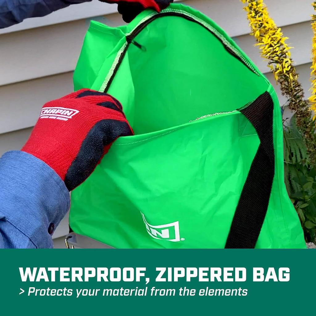 Chapin 25 lb Bag Seed Spreader, Waterproof Design for All-Weather Use | Heavy-duty zippered bag; protects contents