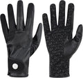 Riding Gloves Equestrian Women All-Season PU Leather Horse Riding Gloves Horseback Non-Slip Silicone Palm