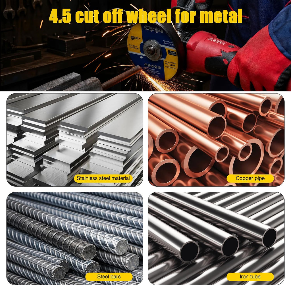 10 Pack 4 1/2 in Cut Off Wheel Cutting Wheels for Angle Grinders