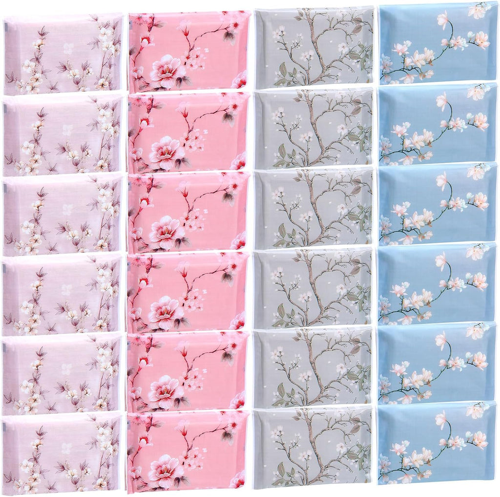 100 Pack Pocket Tissues Travel Slim Packs, Colorful Flowers