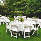 Vinyl Tablecloth with Flannel Backing-Round Plastic Waterproof Table Cloth