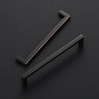 Oil Rubbed Bronze Square Solid Cabinet Handles 6-1/4 Inch 15 Pack