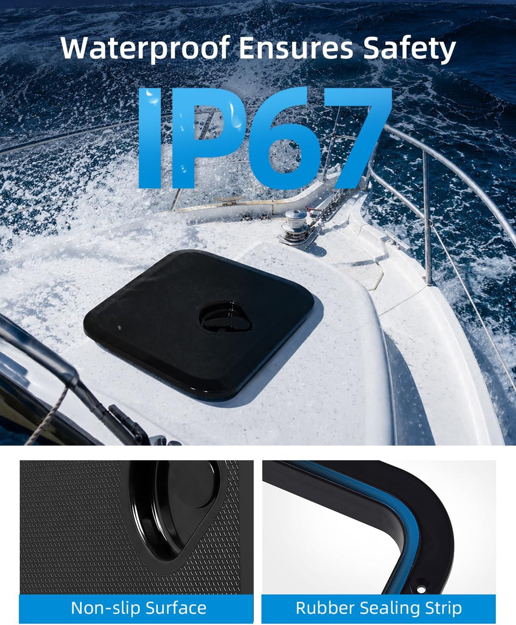 OCEANBROAD Marine Boat Hatch Deck Cover Lid, Marine Boat Hatch