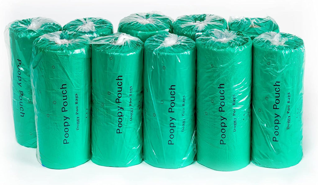Tie-Handle Pet Waste Bags - 2,000pcs of 7"x15" Lemon-Scented Dog Poop Bags with Handles - Compatible with Most