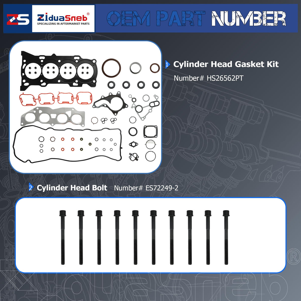 2AR-FE Timing Chain Kit & Head Gasket Set For Toyota 2009-2019