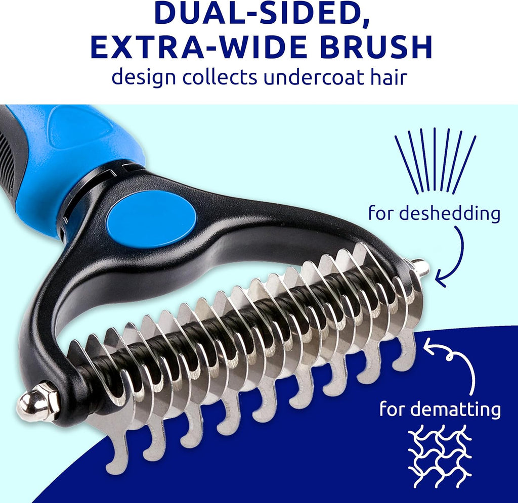 Deshedding Dog Brush For Shedding – Cat Brushes For Indoor Cats, Double-Sided Cat Brush Deshedding & Grooming Tool