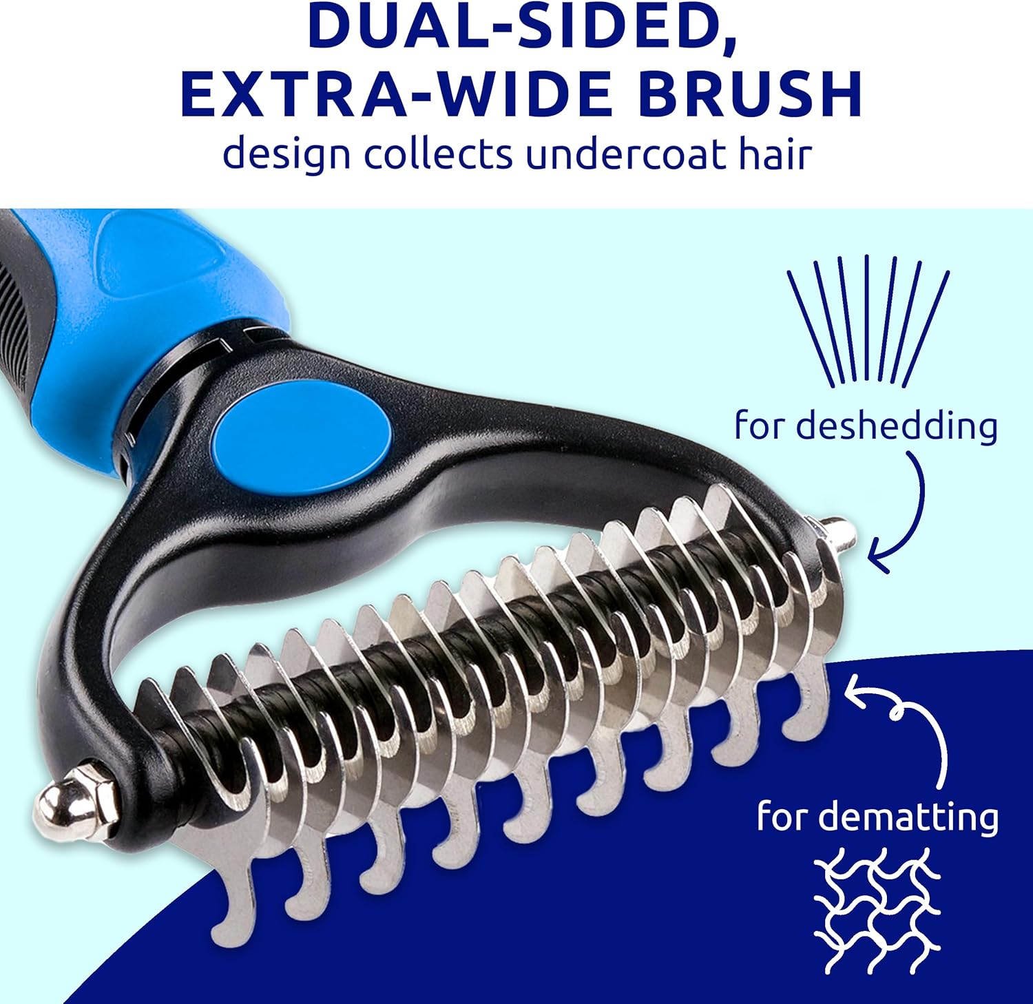 Deshedding Dog Brush For Shedding – Cat Brushes For Indoor Cats, Double-Sided Cat Brush Deshedding & Grooming Tool
