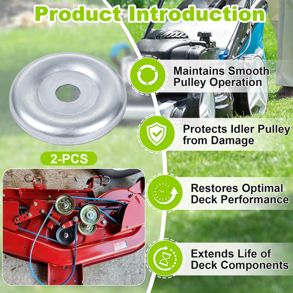 2 Pcs 783-08389 Mower Deck Idler Pulley Cap Compatible with Cub Cadet