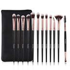 Eye Makeup Brushes, 12 PCS Professional Eye shadow, Concealer, Eyebrow, Foundation, Powder Liquid Cream Blending