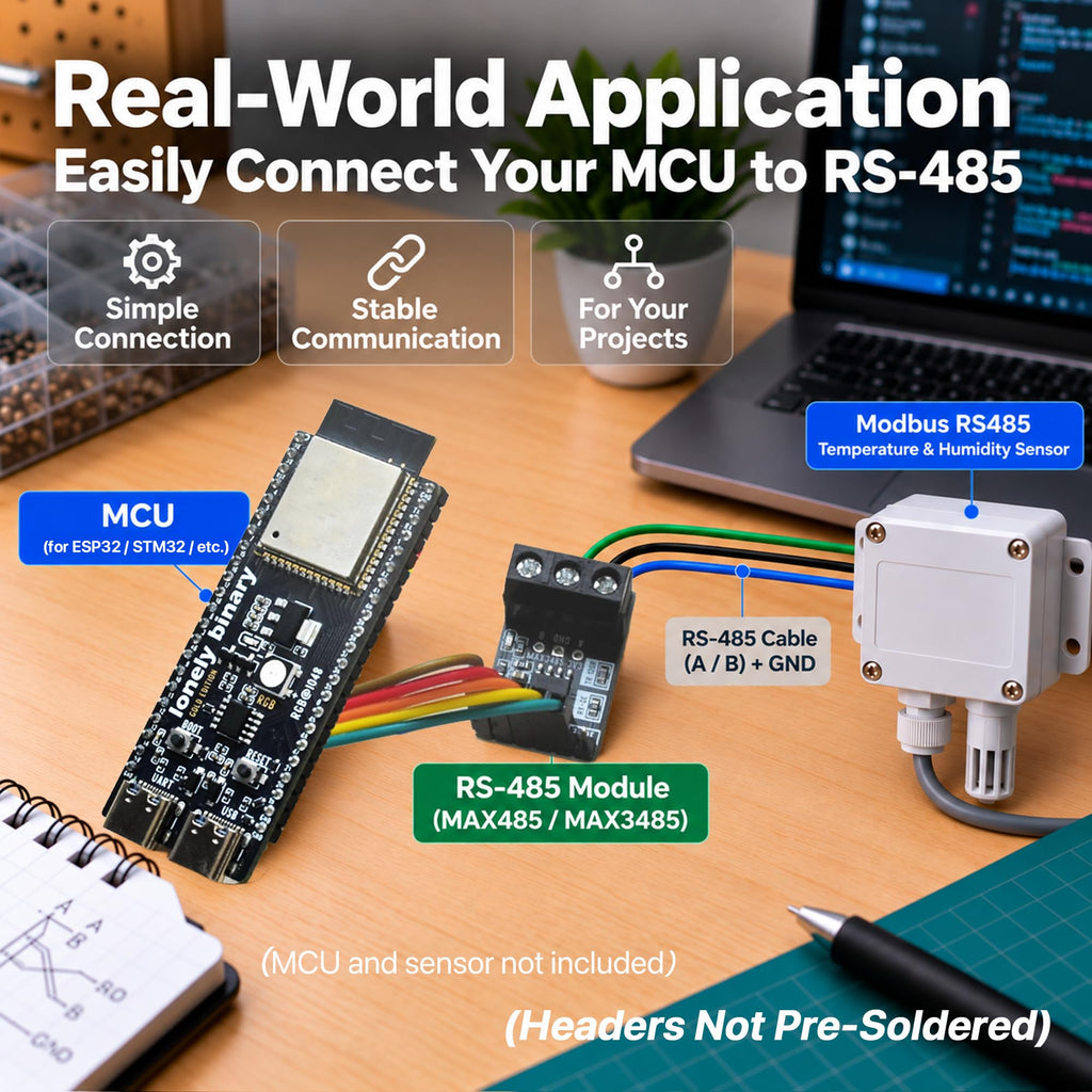LONELY BINARY 12-Pack RS485 Transceiver Modules, MAX485 & MAX3485 Chips