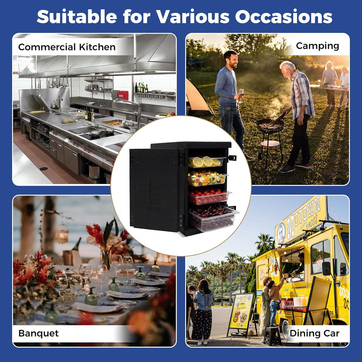 91 Qt Insulated Food Pan Carrier, Non-Electrical Hot Box