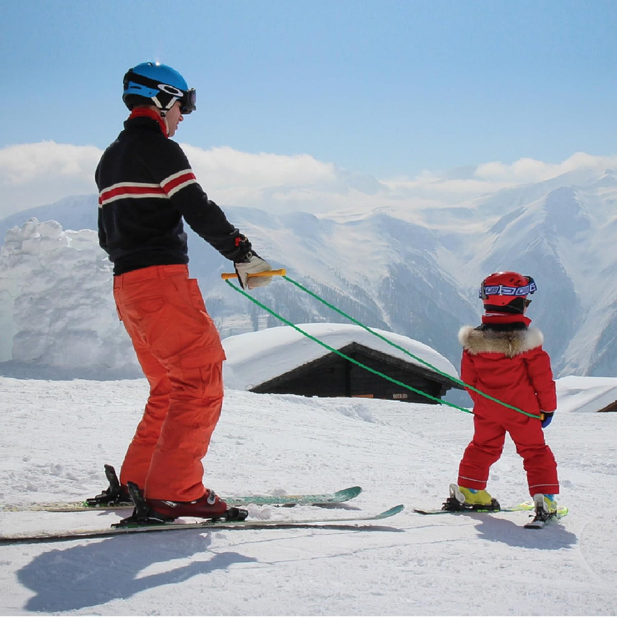 Kids Ski Trainer to Teach Kids to Downhill Ski Safely with Proper Posture, Simple Harness Free Design, Fun for