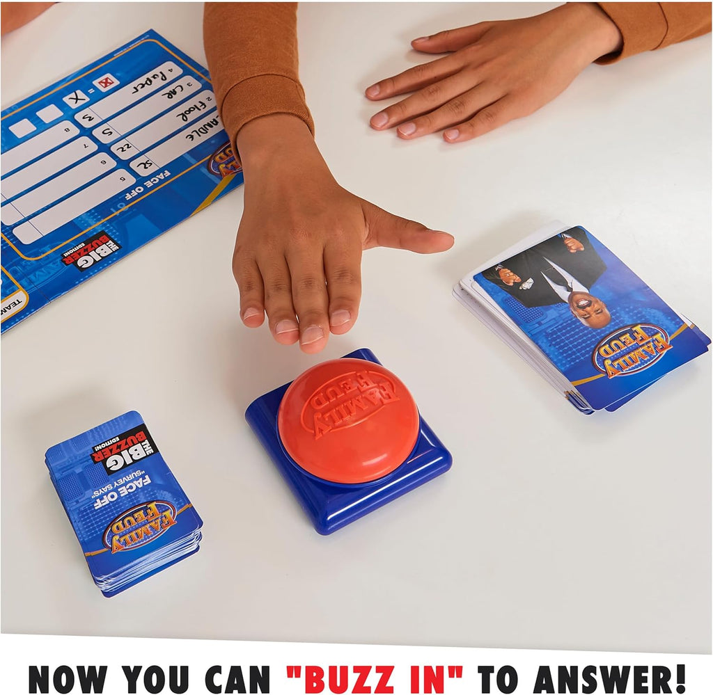 Family Feud Big Buzzer Game, Amazon Exclusive “Buzz in” with The Electronic Buzzer Board Game for Hilarious Family