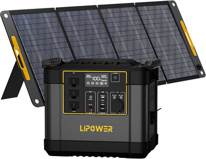 1075Wh Solar Generator, 200W Solar Panel, 1200W Portable Power Station | 1075Wh LiFePO4 Solar Generator,1200W Pure