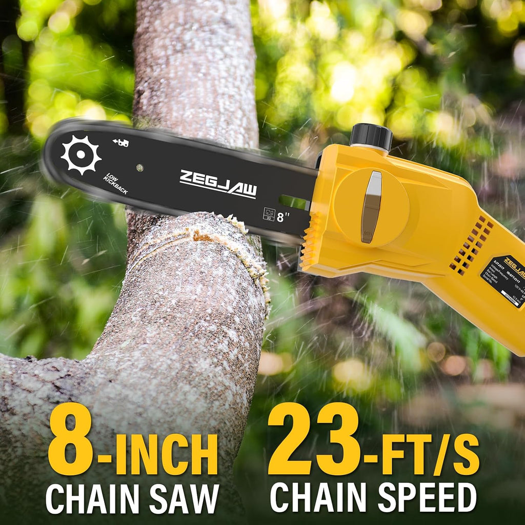 8" Electric Pole Saw Corded, 6 Amp Pole Saws for Tree Trimming | Pole Saw with Adjustable Extension Pole 13 Feet