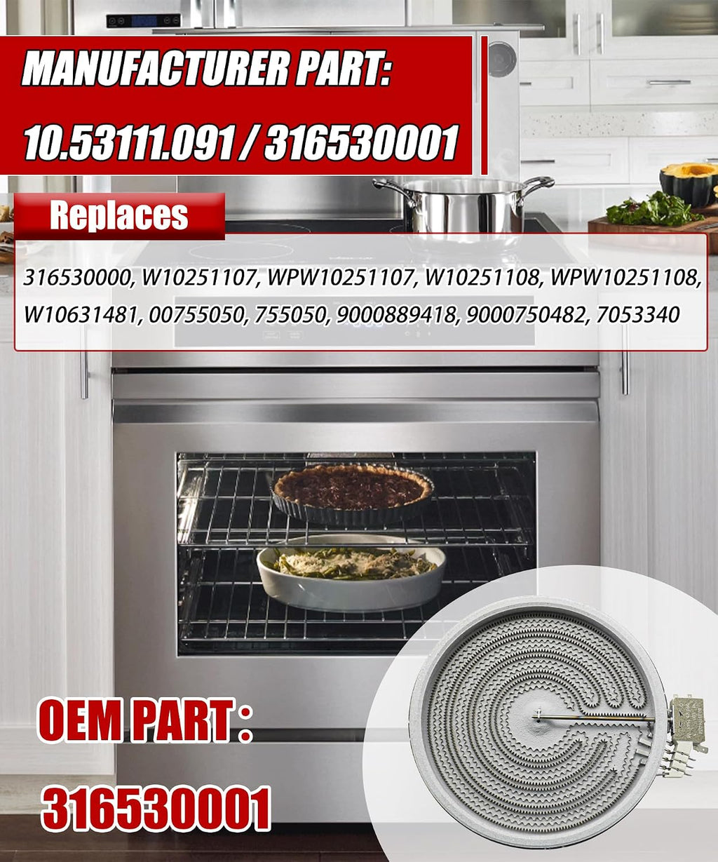 316530000 Oven Radiant Surface Element Fits for Frigidaire Electrolux Stove