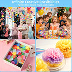 Tissue Paper Squares, Colored Tissue Paper for Crafts, 5400 Pcs 1 Inch