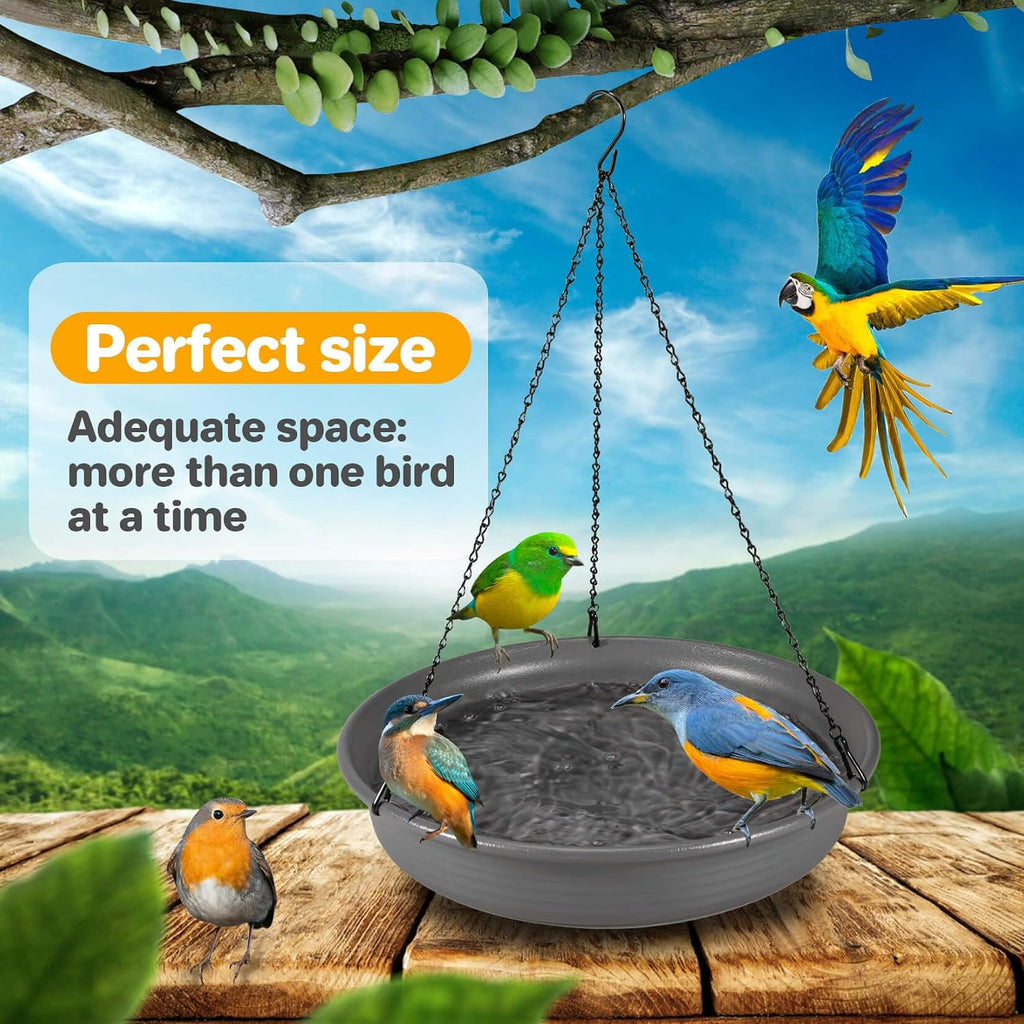 Hanging Bird Bath Bowl - Window Bird Water Feeder Tray for Outdoors