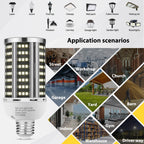 35W 6 pack LED Corn Light Bulb,(300W Equivalent ) Commercial Grade Daylight 5000K E26/E39 5000LM Medium Mogul Base