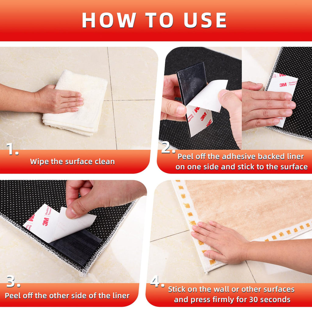 Hook and Loop Tape 1.2in x 2in 10 Pairs, Mounting Tape Heavy Duty Adhesion