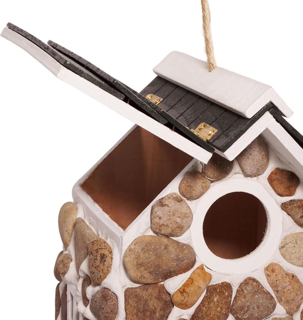 Bird Houses for Outside, Outdoor Bird House for Bird Families Bluebird Sparrow Finch Cardinals Hanging Birdhouse for