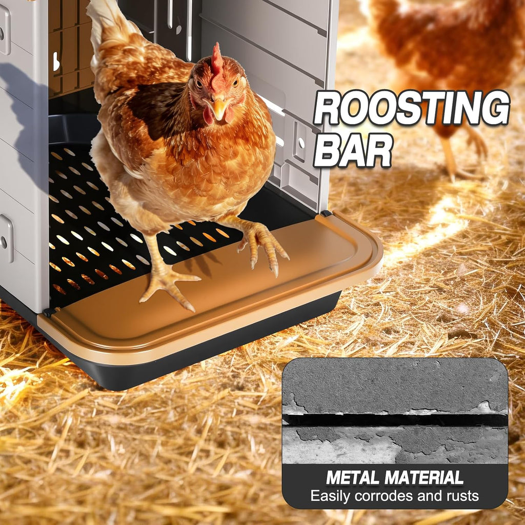 Chicken Nesting Box, 2 Compartment Nesting Boxes for Chickens, Large Chicken Laying Boxes for Egg Collection & Hen on