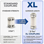 ElaraBerry 4 Pack 3/4" XL Flexible PVC Pipe Coupling with Clamp