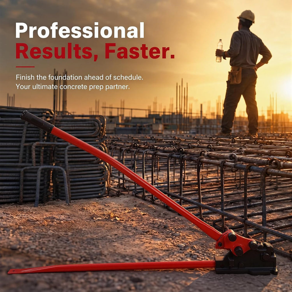 Rebar Bender & Cutter 2 in 1 Rod Bender Metal Bending Tool Manual Effortlessly Cut and Bend Rebar up to 5/8" Bending