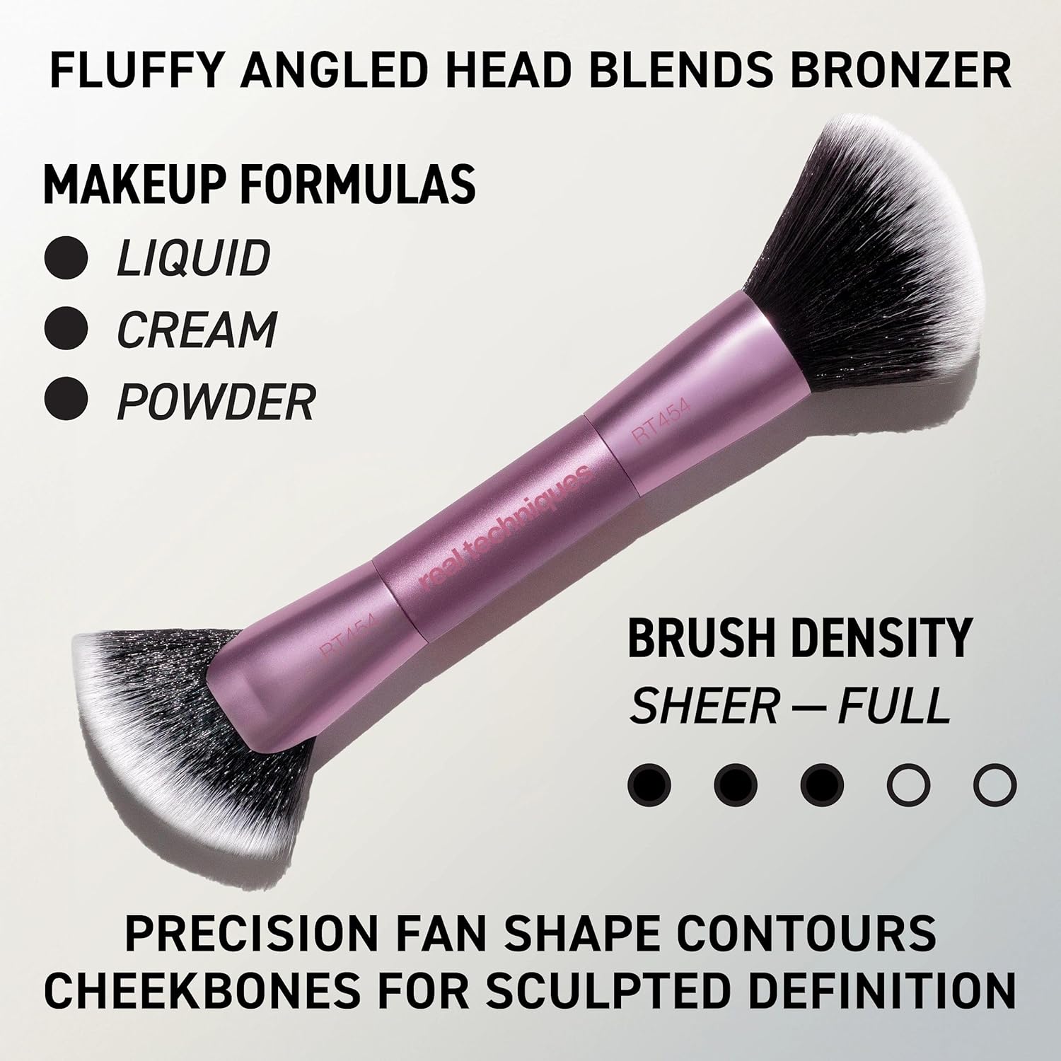Big Blends Energy Brush + Dual-Sided Puff Kit, 6 Piece Face Makeup Brush & Puff Set for Foundation, Concealer, Powder
