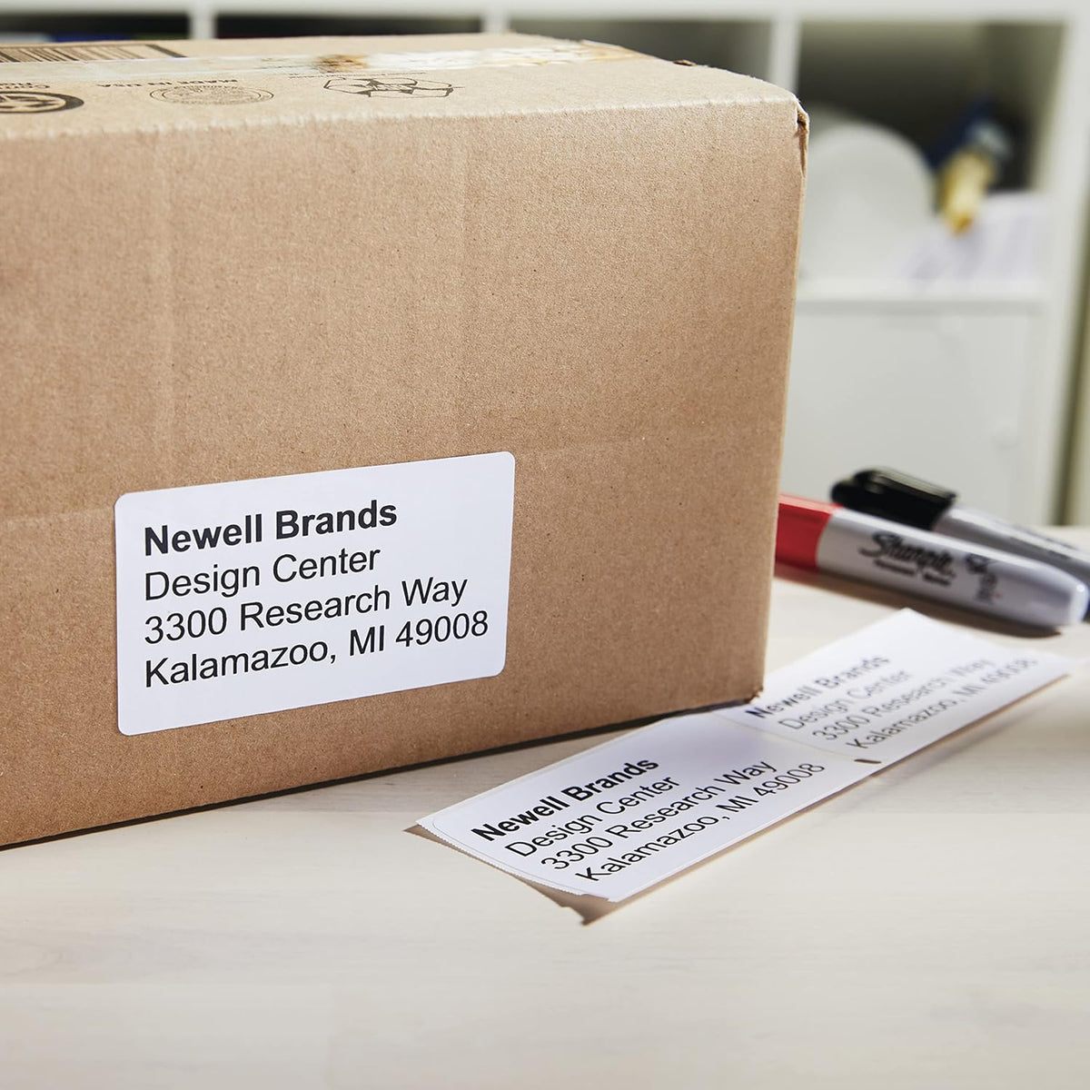 Authentic LW Large Shipping Labels, for LabelWriter Label Printers, Prints Up to 6-Line Addresses, 2-5/16" x 4", 1