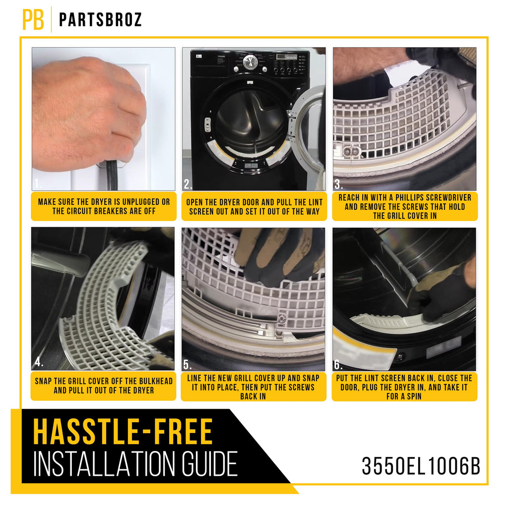 Dryer Lint Filter Guide for LG DLE1310W