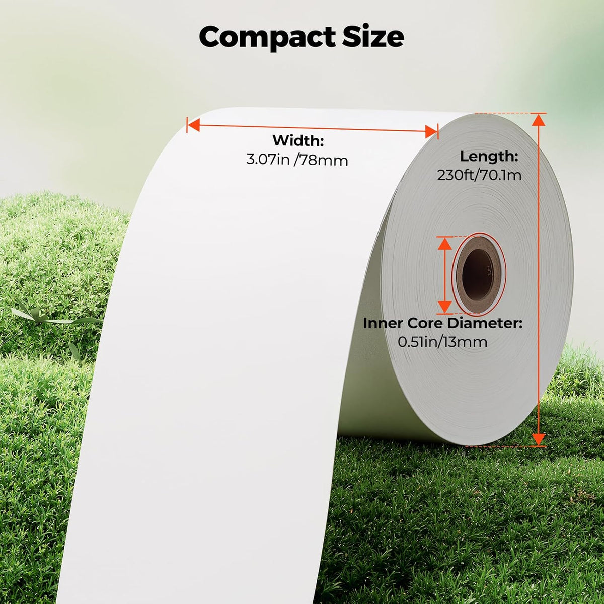 Thermal Paper 3 1/8 x 230ft, 5 Rolls Receipt Paper Work for Star Micronics TSP100 TSP143 Epson 80mm Receipt Printer