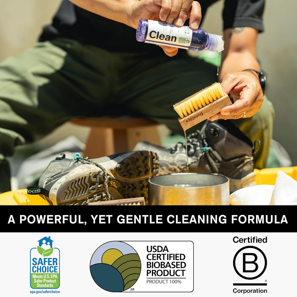 Essential Kit, Shoe Cleaner, 2-Piece Set, Deep Cleaning Solution & Durables Brush, Sneaker Care, Ideal for Footwear