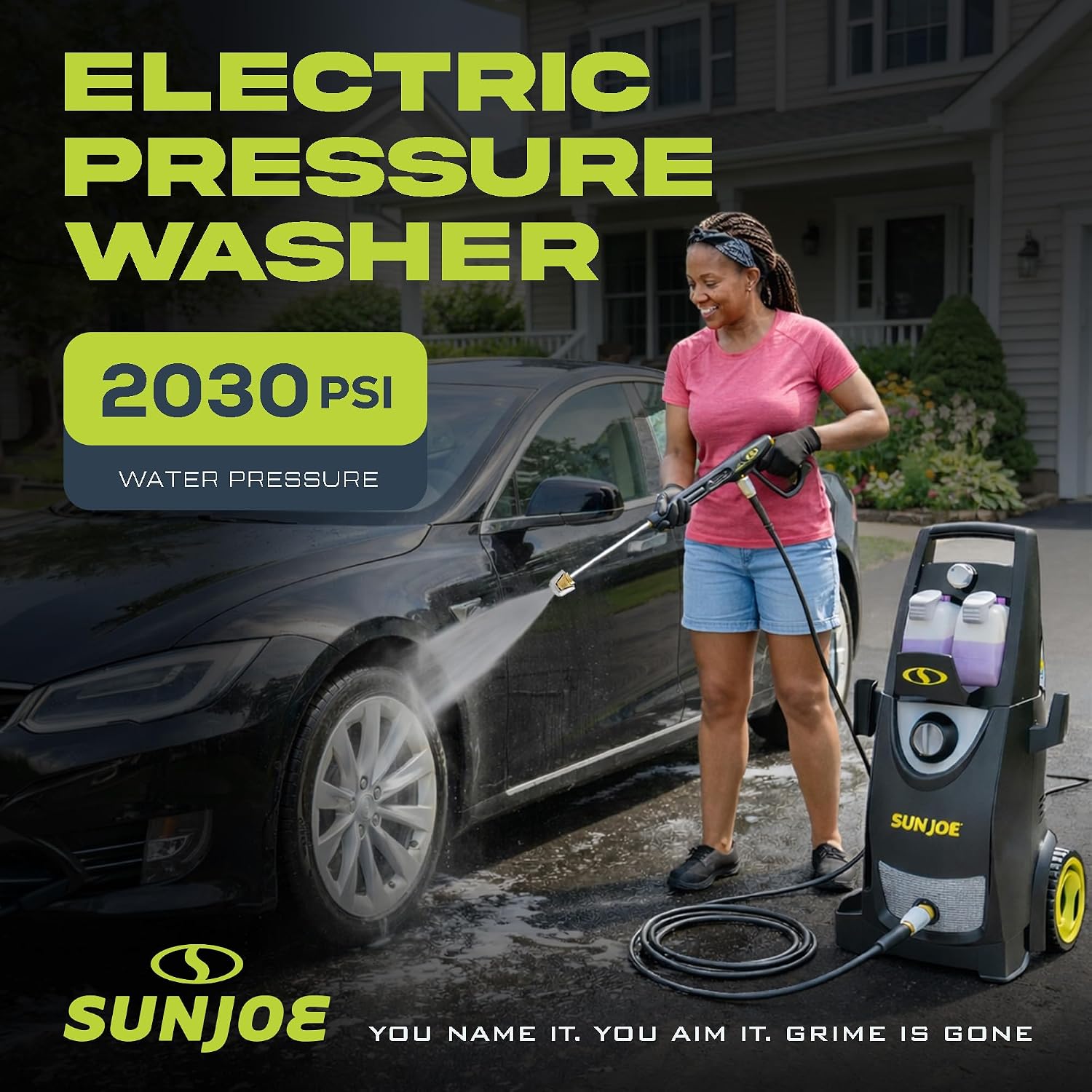 Pressure Washer, Electric Power Washer, Heavy-Duty Portable Cleaning & Washing Machine System with Patios &