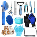 Dog Brush for Shedding 13pcs Bath Grooming Kit with Pet Nail Clipper and File - Dog Bath Brush Cat Grooming Supplies