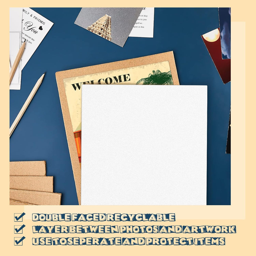 110 Pack 11 X 8.5 Inch White Cardboard Sheets
