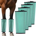 Mesh Horse Fly Boots, Green, Set of 4