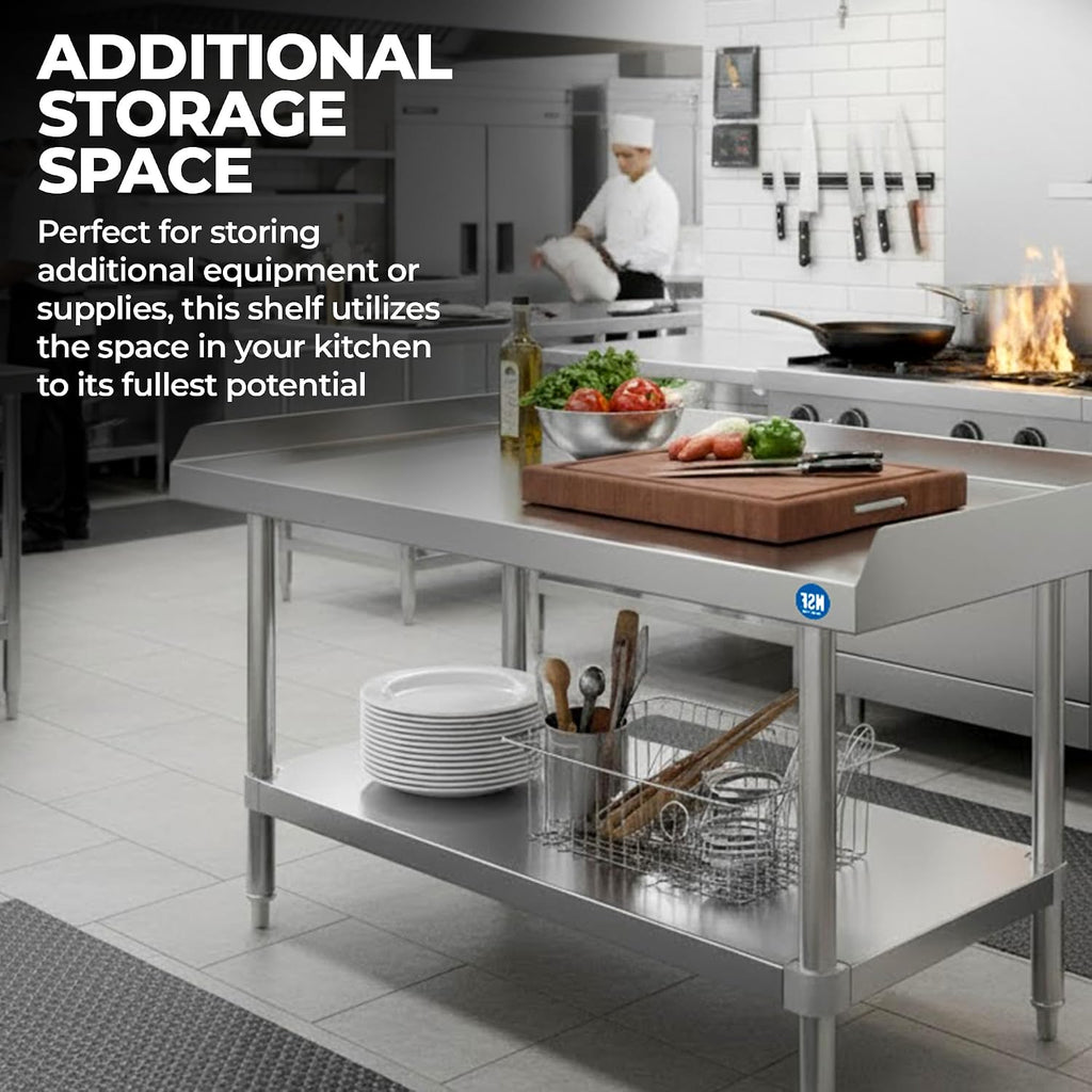 30" x 30" Stainless Steel Equipment Stand with Undershelf NSF