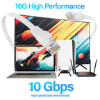 Cat 6 Flat Ethernet Cable 50 FT, UTP 10Gbps High-Speed Cat6 Ethernet Cable, Pure Copper Cat 6 Cable, Long Ethernet